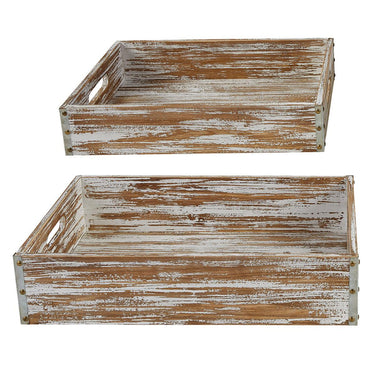 Distressed Wood Table Crates - Set of 2 Park Designs - The Fox Decor
